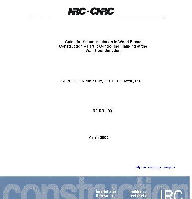 خرید و دانلود نسخه کامل کتاب guide for sound insulation in wood frame construction