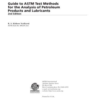 خرید و دانلود نسخه کامل کتاب Guide to ASTM Test Methods for the Analysis of Petroleum Products and Lubricants, 2nd Edition, MNL 44