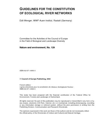 خرید و دانلود نسخه کامل کتاب Guidelines for the Constitution of Ecological River Networks (Nature and Environment)