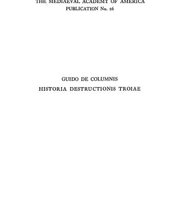 خرید و دانلود نسخه کامل کتاب Guido de Columnis : Historia destructionis Troiae