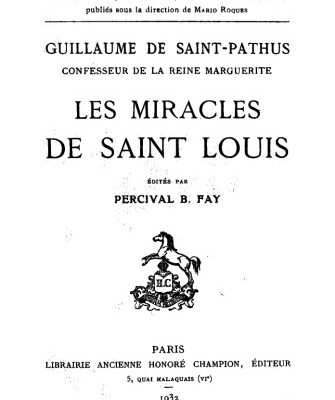 خرید و دانلود نسخه کامل کتاب Guillaume de Saint-Pathus, confesseur de la reine Marguerite, Les miracles de saint Louis