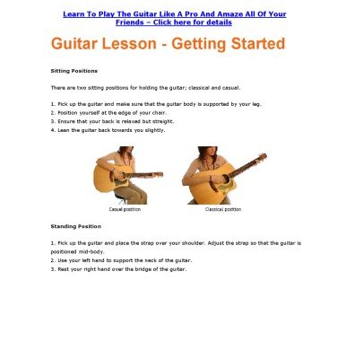 خرید و دانلود نسخه کامل کتاب Guitar Lesson – Getting Started