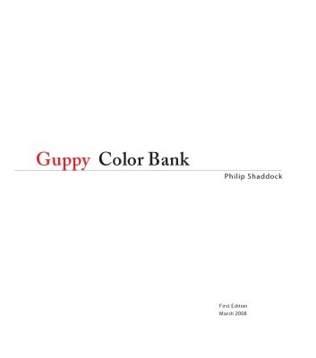 خرید و دانلود نسخه کامل کتاب Guppy Color Bank