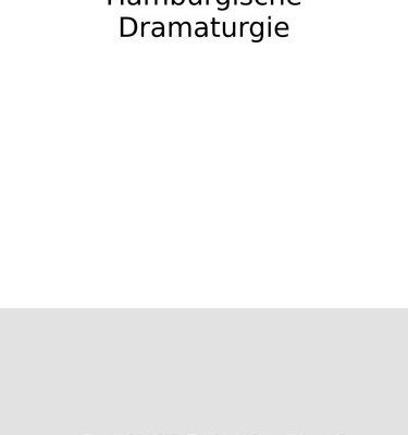 خرید و دانلود نسخه کامل کتاب Hamburgische Dramaturgie