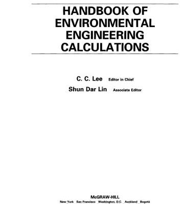 خرید و دانلود نسخه کامل کتاب Handbook of Environmental Engineering Calculations
