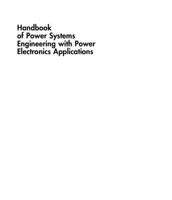 خرید و دانلود نسخه کامل کتاب Handbook of Power Systems Engineering with Power Electronics Applications, Second Edition