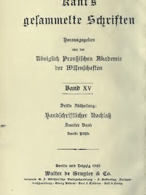 خرید و دانلود نسخه کامل کتاب Handschriftlicher Nachlaß / Anthropologie (Neudruck)