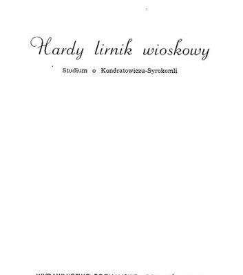 خرید و دانلود نسخه کامل کتاب Hardy lirnik wioskowy: studium o Kondratowiczu-Syrokomli