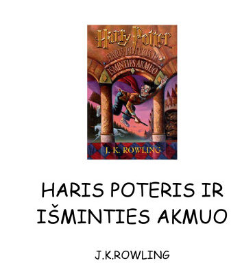 خرید و دانلود نسخه کامل کتاب Haris Poteris ir Isminties Akmuo