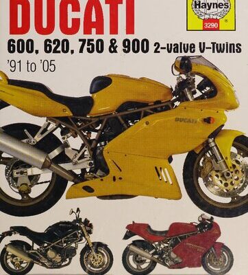 خرید و دانلود نسخه کامل کتاب Haynes Ducati 600, 620, 750 & 900 2-Valve V-Twins Service and Repair Manual