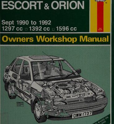 خرید و دانلود نسخه کامل کتاب Haynes Ford Escort and Orion 1990-92 Owners Workshop Manual