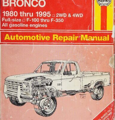 خرید و دانلود نسخه کامل کتاب Haynes Ford Pick-Ups & Bronco 1980 to 1995 Automotive Repair Manual