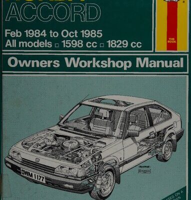 خرید و دانلود نسخه کامل کتاب Haynes Honda Accord 1984 to 1985 Owners Workshop Manual