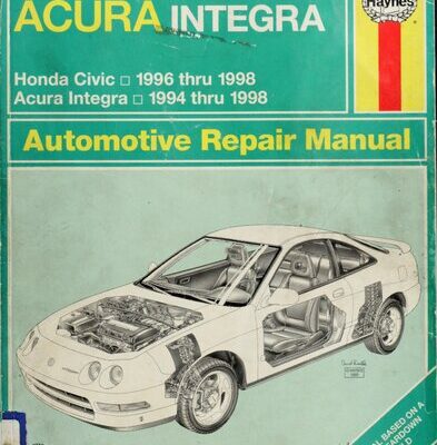 خرید و دانلود نسخه کامل کتاب Haynes Honda Civic & Acura Integra Automotive Repair Manual – 1996 Through 1998