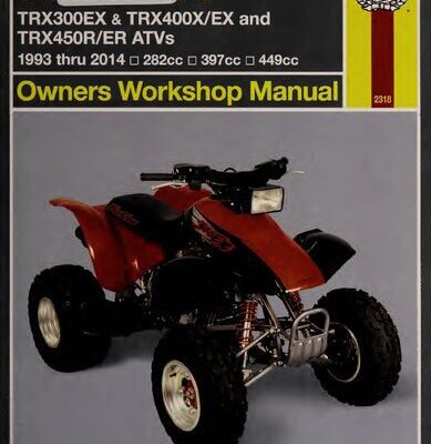 خرید و دانلود نسخه کامل کتاب Haynes Honda TRX300EX, TRX400X/EX & TRX450R/ER ATV Owners Workshop Manual