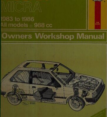 خرید و دانلود نسخه کامل کتاب Haynes Nissan Micra 1983 to 1986 Owners Workshop Manual
