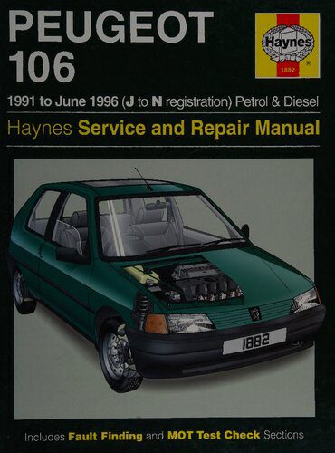 خرید و دانلود نسخه کامل کتاب Haynes Peugeot 106 1991 to 1996 Service and Repair Manual_68fb3e0c58929.jpeg خرید و دانلود نسخه کامل کتاب Haynes Peugeot 106 1991 to 1996 Service and Repair Manual