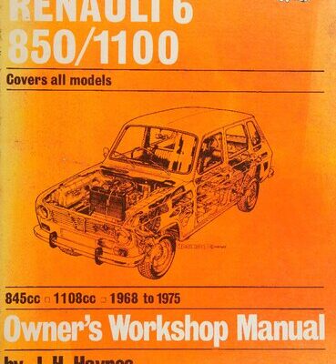 خرید و دانلود نسخه کامل کتاب Haynes Renault 6 850/1100 Owners Workshop Manual