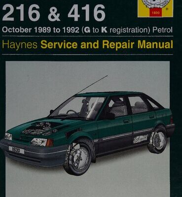 خرید و دانلود نسخه کامل کتاب Haynes Rover 216 & 416 1989 to 1992 Service and Repair Manual