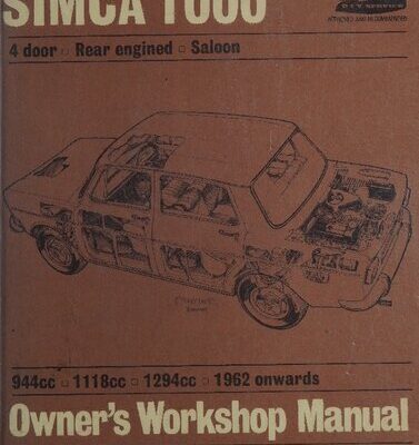 خرید و دانلود نسخه کامل کتاب Haynes Simca 1000 Owner’s Workshop Manual