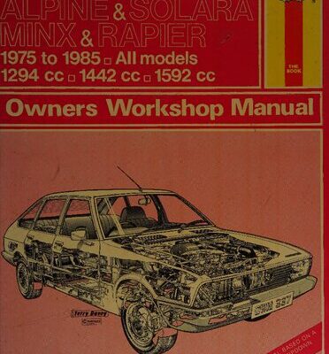 خرید و دانلود نسخه کامل کتاب Haynes Talbot-Chrysler Alpine, Solara, Minx & Rapier Owners Workshop Manual
