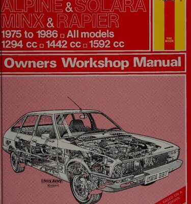 خرید و دانلود نسخه کامل کتاب Haynes Talbot/Chrysler Alpine, Solara Minx & Rapier Owners Workshop Manual