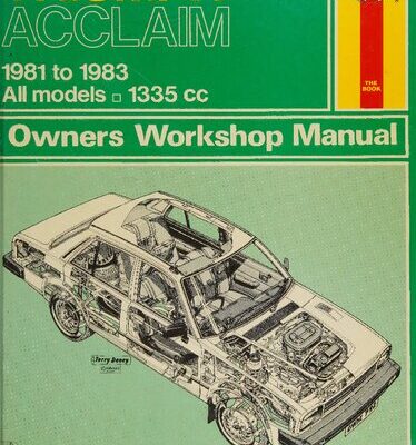 خرید و دانلود نسخه کامل کتاب Haynes Triumph Acclaim Owners Workshop Manual