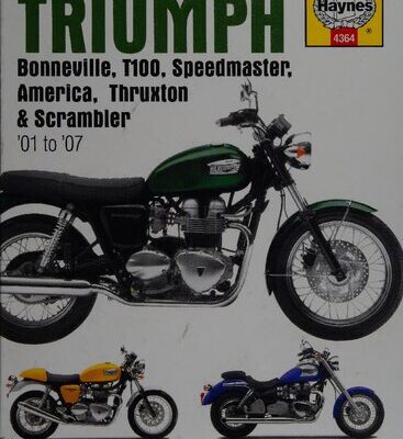 خرید و دانلود نسخه کامل کتاب Haynes Triumph Bonneville T100, Speedmaster, America, Thruxton, and Scrambler Service and Repair Manual
