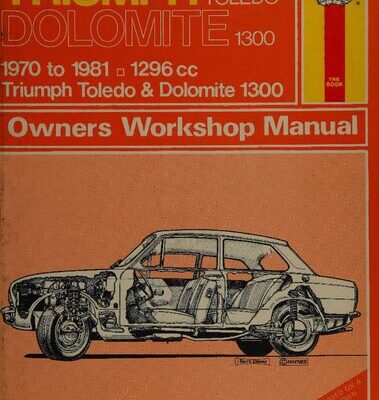 خرید و دانلود نسخه کامل کتاب Haynes Triumph Toledo & Dolomite 1300 Owners Workshop Manual