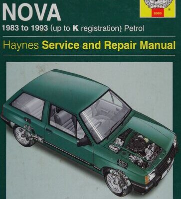 خرید و دانلود نسخه کامل کتاب Haynes Vauxhall Nova 1983 to 1993 Service and Repair Manual