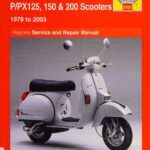 خرید و دانلود نسخه کامل کتاب Haynes Vespa P/PX125, 150 & 200 Service and Repair Manual 1978 to 2003