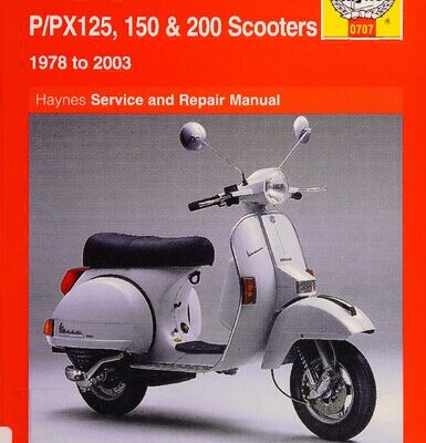 خرید و دانلود نسخه کامل کتاب Haynes Vespa P/PX125, 150 & 200 Service and Repair Manual 1978 to 2003