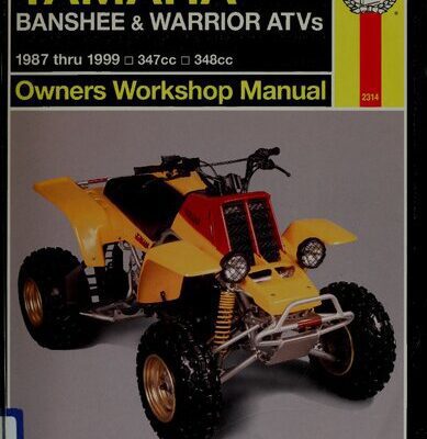 خرید و دانلود نسخه کامل کتاب Haynes Yamaha YFZ350 Banshee & YFM350X Warrior ATVs Owners Workshop Manual