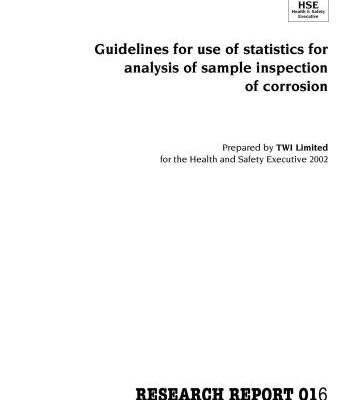 خرید و دانلود نسخه کامل کتاب Health and Safety Executive. Guidelines for use of statistics for analysis of sample inspection of corrosion