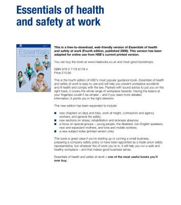خرید و دانلود نسخه کامل کتاب Health and Safety Executive (HSE). Essentials of health and safety at work