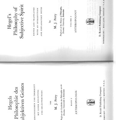 خرید و دانلود نسخه کامل کتاب Hegel’s Philosophy of Subjective Spirit: A German-English parallel text edition Vol.2: Anthropology