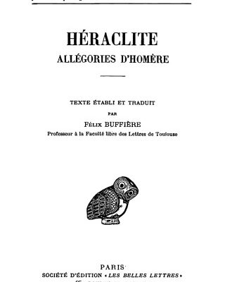 خرید و دانلود نسخه کامل کتاب Héraclite: Allégories d’Homère
