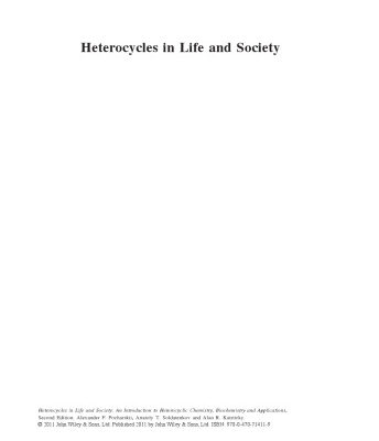 خرید و دانلود نسخه کامل کتاب Heterocycles in Life and Society: An Introduction to Heterocyclic Chemistry, Biochemistry and Applications, Second Edition