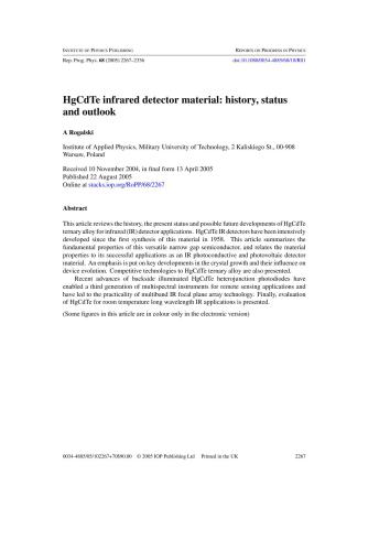 خرید و دانلود نسخه کامل کتاب HgCdTe infrared detector material: history, status and outlook_68f6480c64eca.jpeg خرید و دانلود نسخه کامل کتاب HgCdTe infrared detector material: history, status and outlook