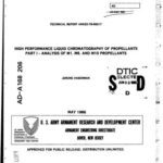 خرید و دانلود نسخه کامل کتاب High performance liquid chromatography of propellants. Part I – analysis of M1, M6, and M10 propellants