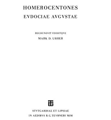 خرید و دانلود نسخه کامل کتاب Homerocentones
