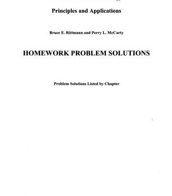 خرید و دانلود نسخه کامل کتاب Homework Problem Solutions Environmental Biotechnology – Principles and Applications