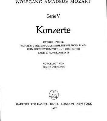 خرید و دانلود نسخه کامل کتاب Horn Concerto. Konzerte in Es (KV 417)