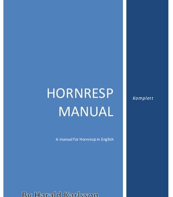 خرید و دانلود نسخه کامل کتاب Hornresp Manual
