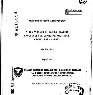 خرید و دانلود نسخه کامل کتاب Horst. A comparison of barrel-heating processes for granular and stick propellant charges