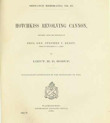 خرید و دانلود نسخه کامل کتاب Hotchkiss revolving cannon