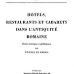 خرید و دانلود نسخه کامل کتاب Hôtels, restaurants et cabarets dans l’antiquité romaine: études historiques et philologiques