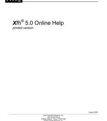 خرید و دانلود نسخه کامل کتاب HTRI – Xfh 5.0 Online Help (Printed version)