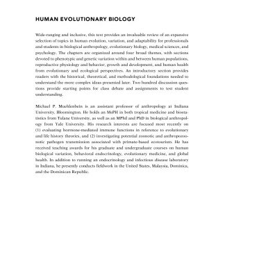 خرید و دانلود نسخه کامل کتاب Human Evolutionary Biology