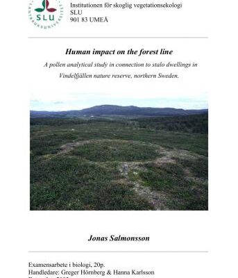 خرید و دانلود نسخه کامل کتاب Human impact on the forest line A pollen analytical study in connection to stalo dwellings in Vindelfjällen nature reserve, northern Sweden